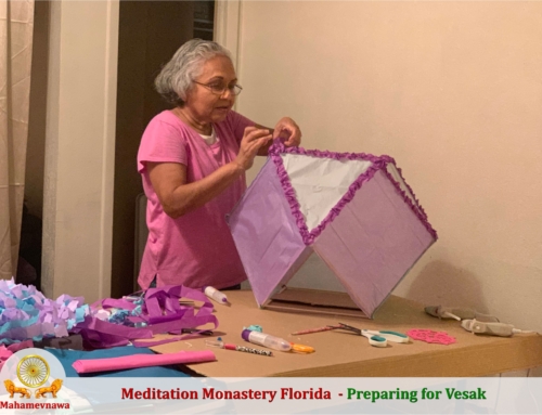 Preparation for the Vesak Ceremony 2019